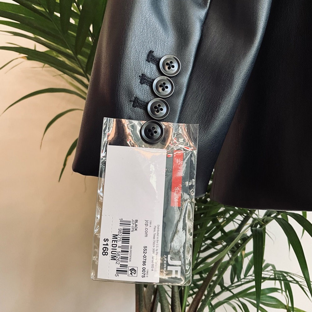 Leather Structured Blazer NWT - image 5